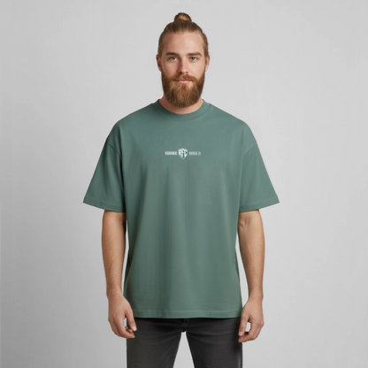 Boxy Shirt (Oversize) "RFC" - Grüner Bucht