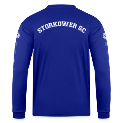 JAKO Trikot Team Langarm "Wappen-Streifen & Storkower SC" - Royalblau