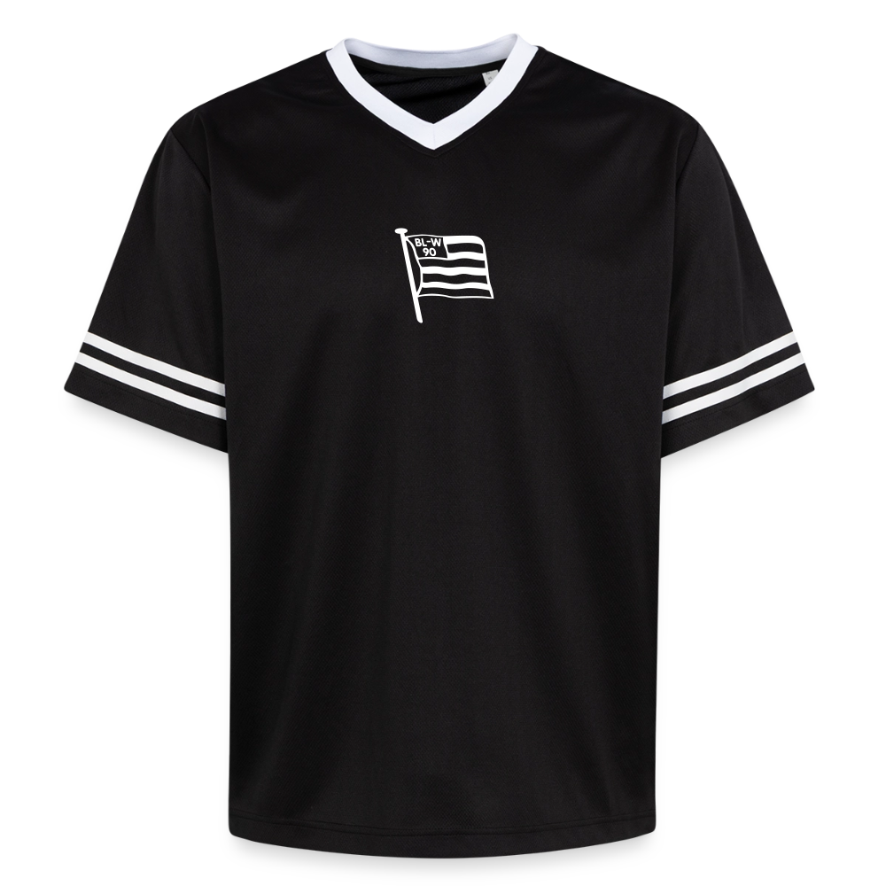 Retro-Mesh-Shirt • Fahne - Schwarz/Weiß