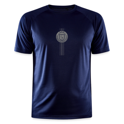 CRAFT Trainings-Shirt "Wappen-Streifen" - Dunkelnavy
